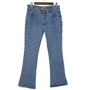 Vintage Y2K R4R Rave Jeans Sz 11 Denim Pants‎ Flare Boot Cut Mid Rise 32 Inseam